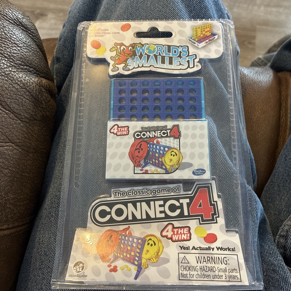 World's Smallest Connect 4 Miniature Edition Travel Size Board Games New